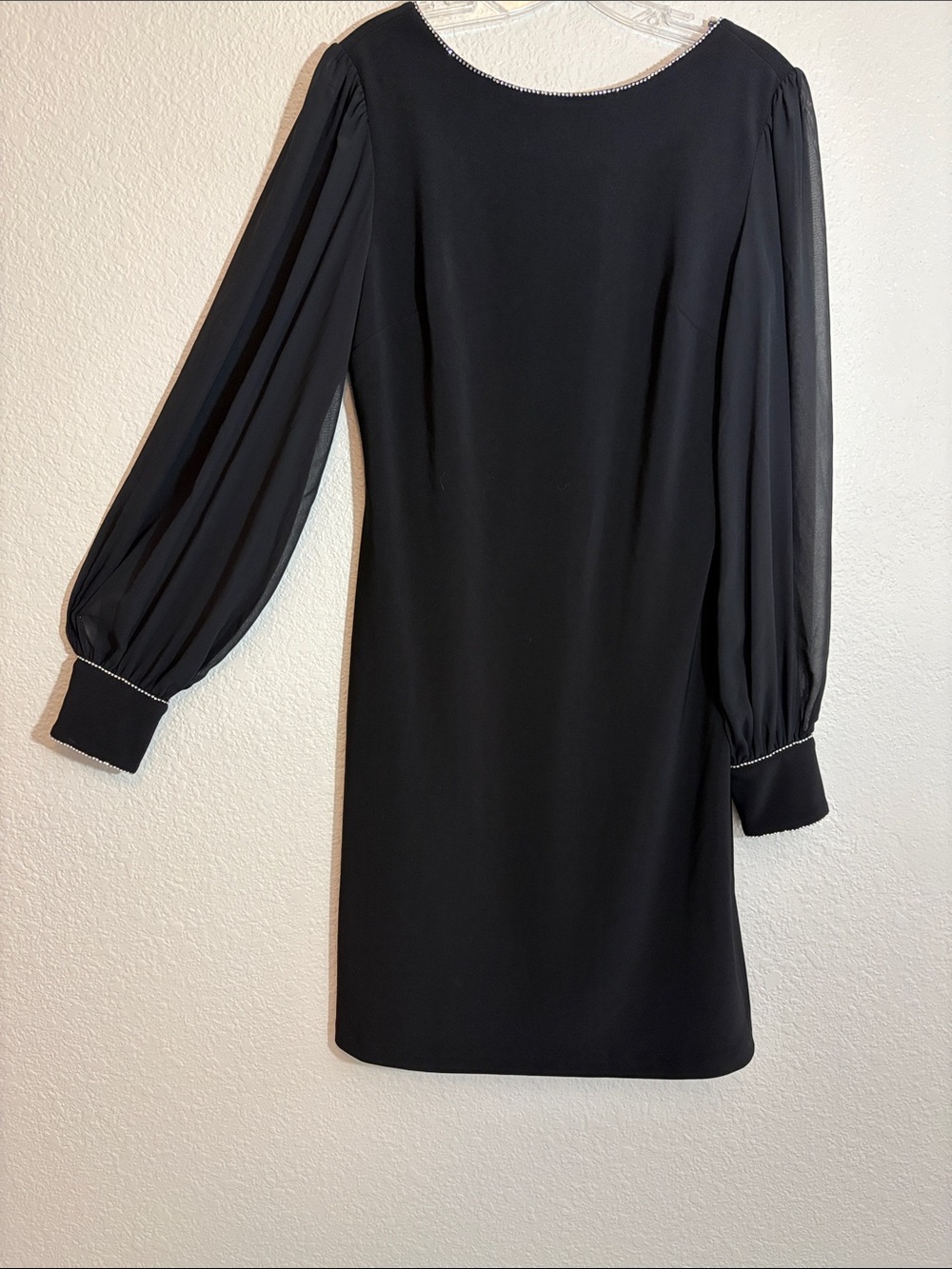 Frank Lyman Sheath Dress with Long Chiffon Sleeves
